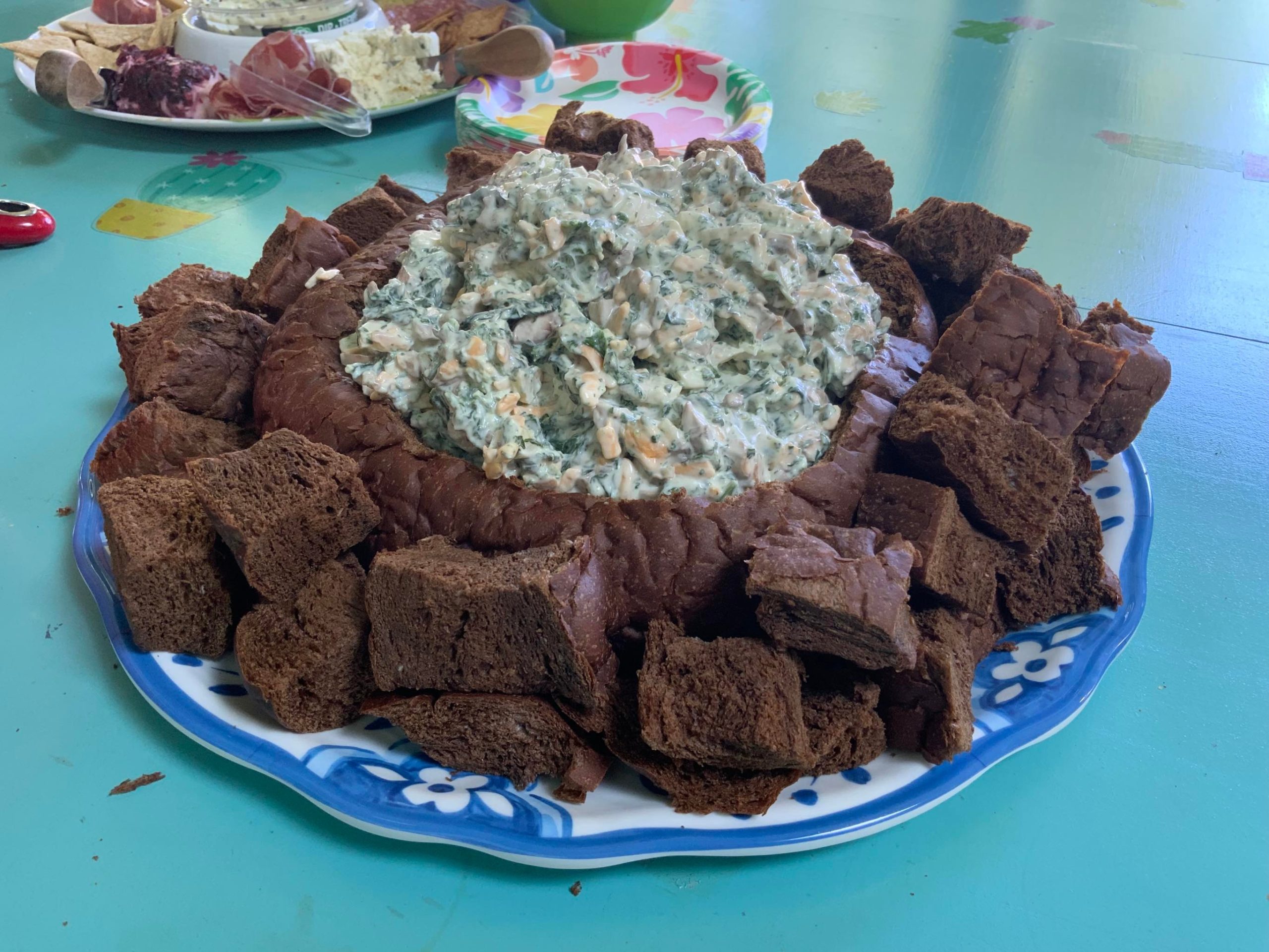 Spinach Dip Volcano