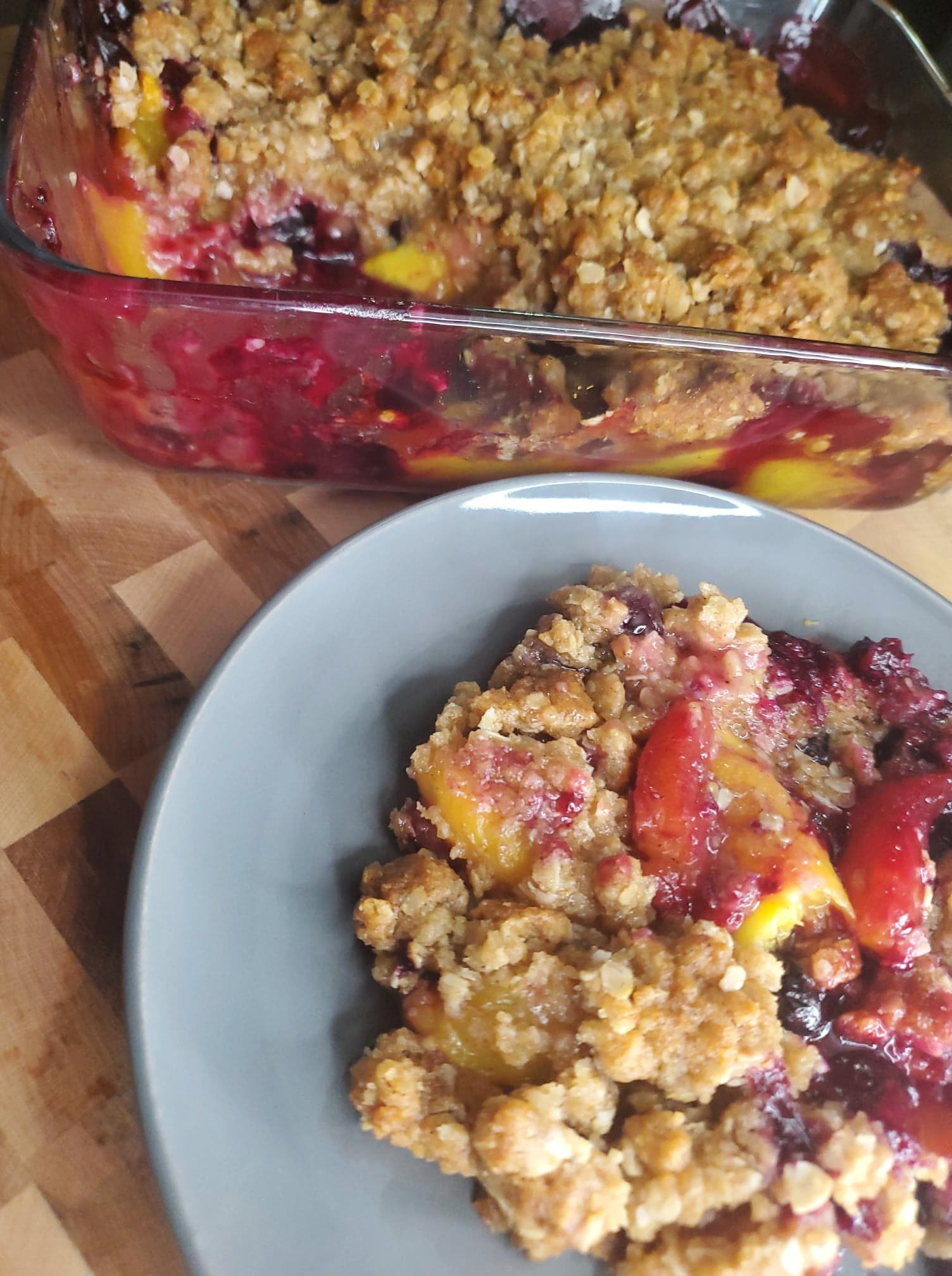 Blueberry Peach Crumble