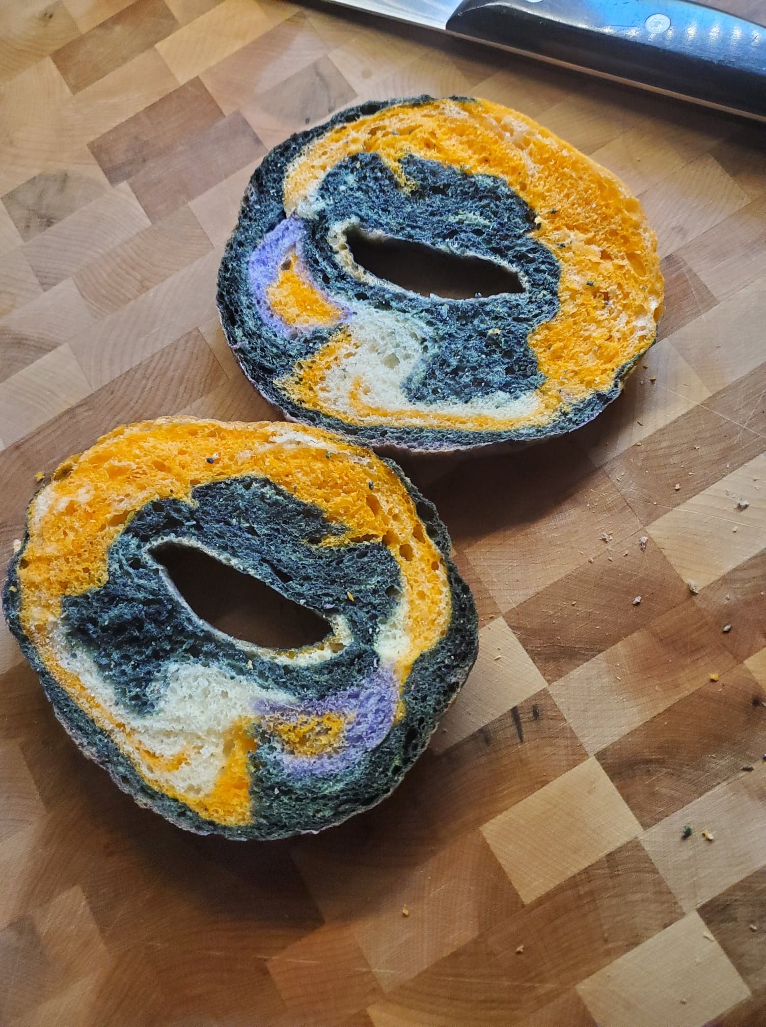 Halloween Marble Plain Bagels