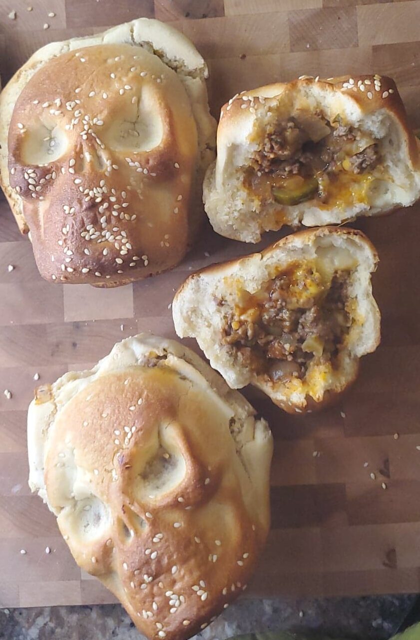 Burger Stuffed Skulls