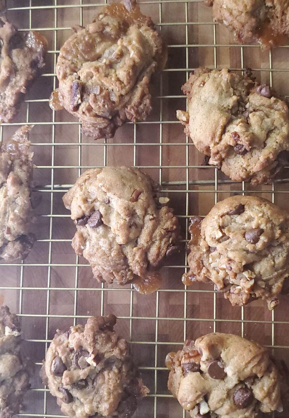 Chocolate Toffee Nut Cookies