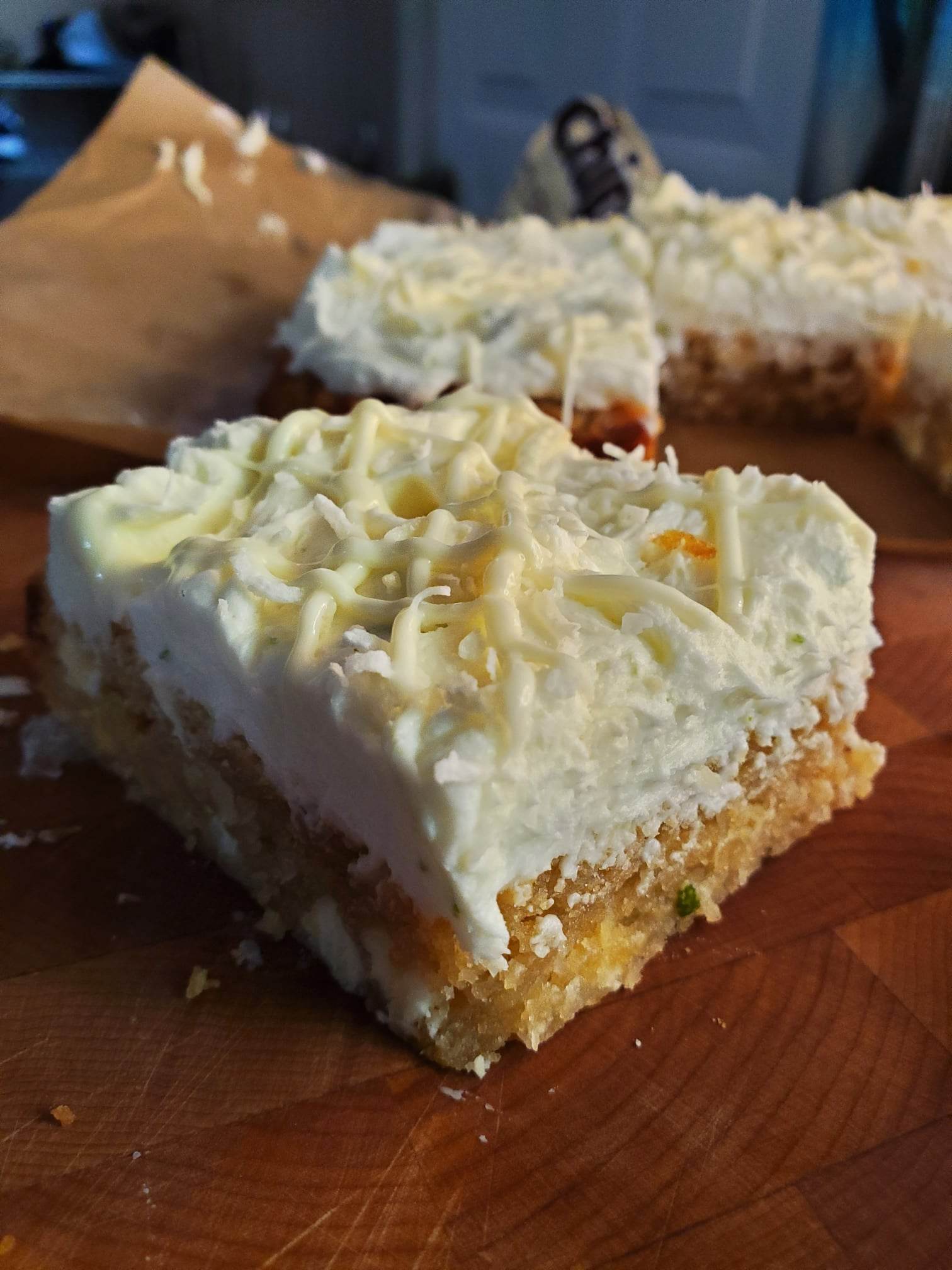 Lime Frosted Coconut Squares