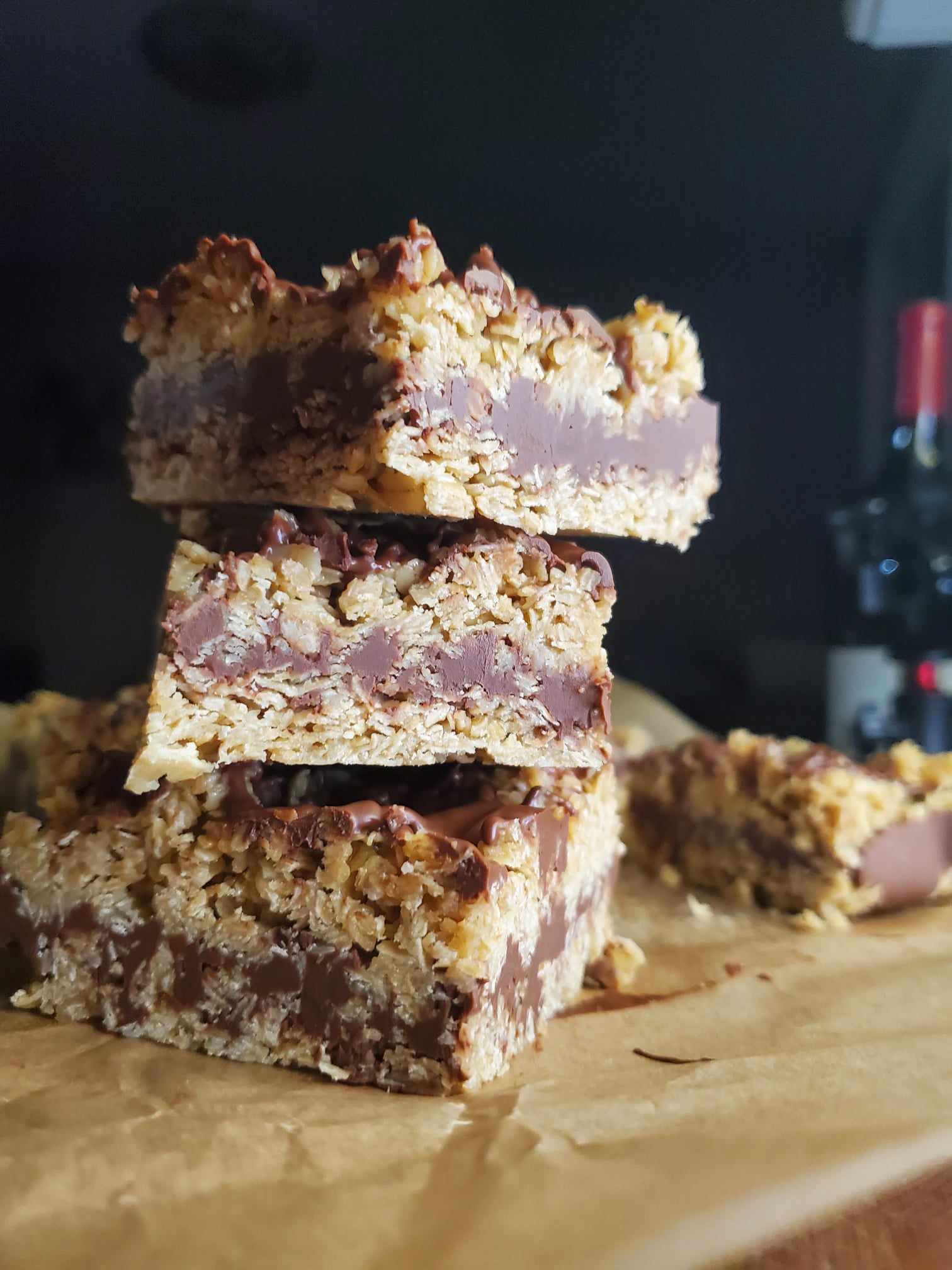 No Bake Chocolate Oat Squares