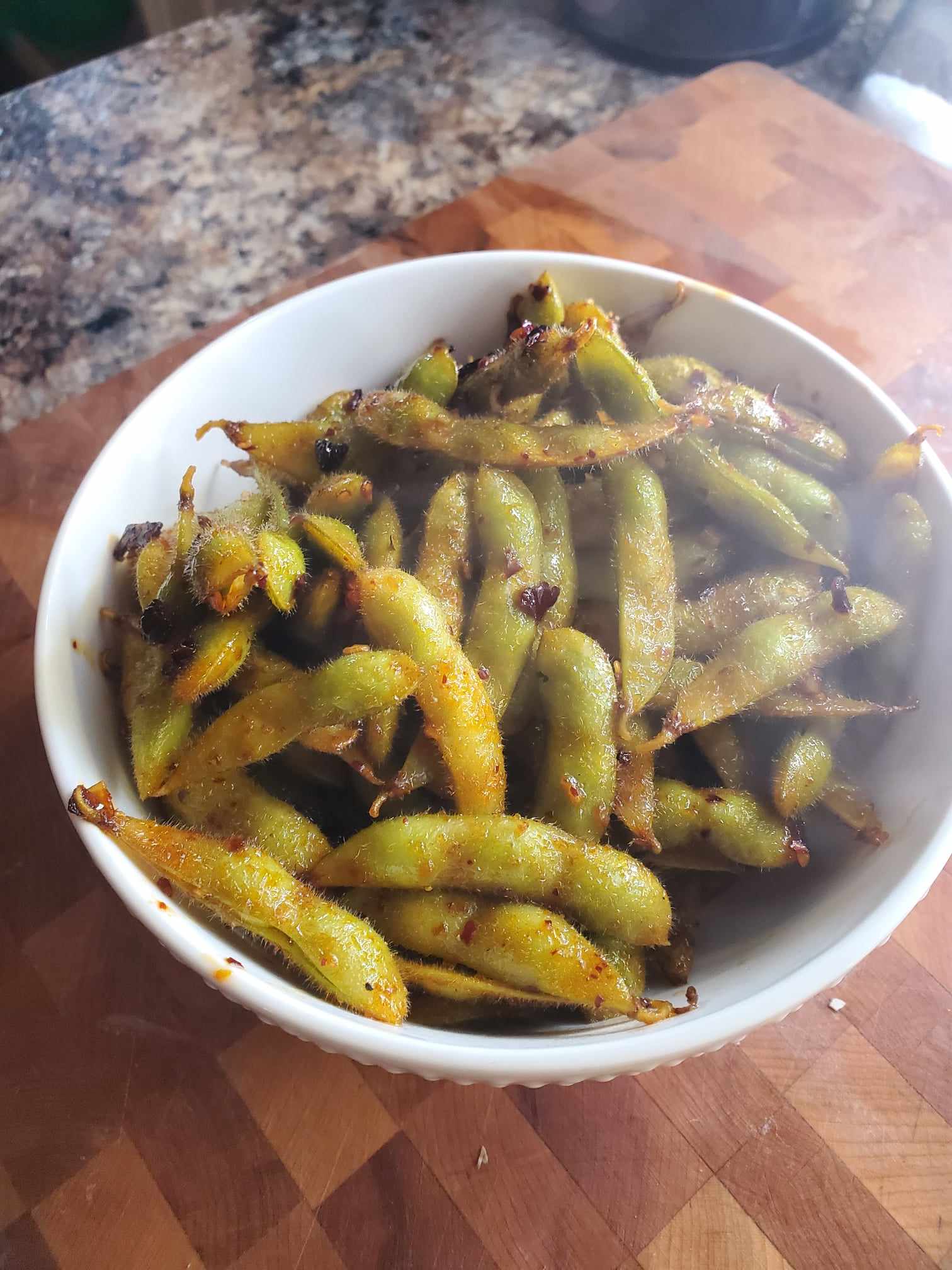 Garlic and Chili Edamame